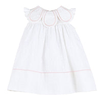 Classic Petal Embossed Dress in Pink