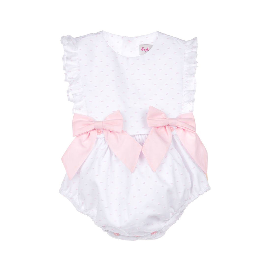 Pretty Pink Swiss Dot Overall