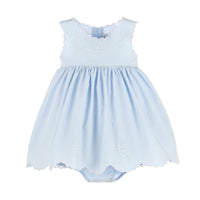 Scalloped Wedgewood Blue Dress