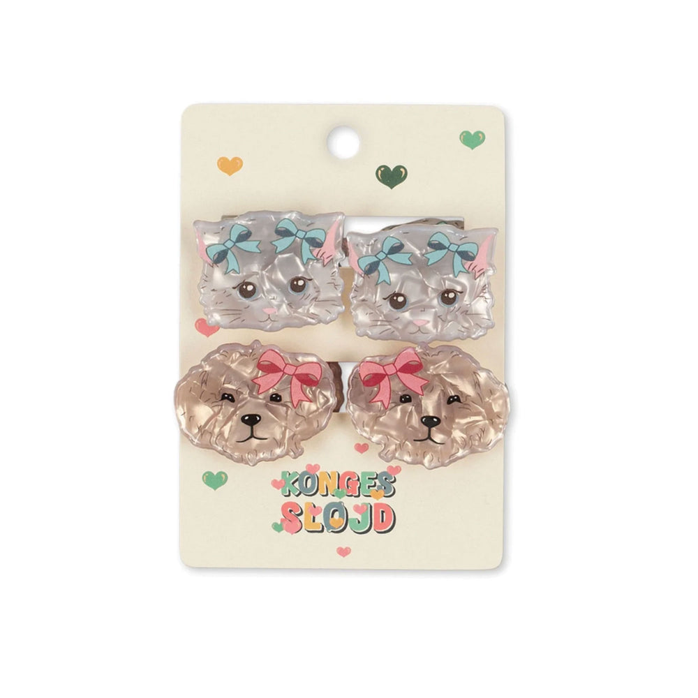 Puppy and Kitty Hair Clips