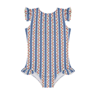 Strawberry Patch Ruffle Sleeve One Piece
