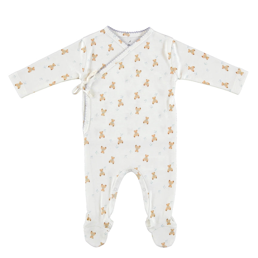 Blue Teddy Wrap Overall