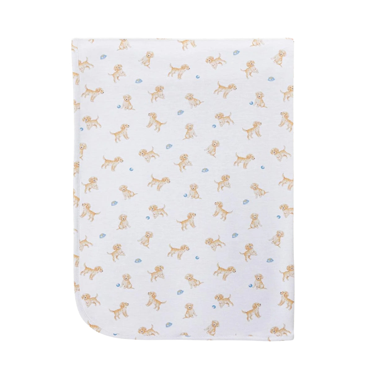 Tiny Puppies Pima Receiving Blanket