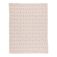 Mauve Teddy Patchwork Blanket