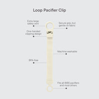 Pacifier Clip Loop in Ivory