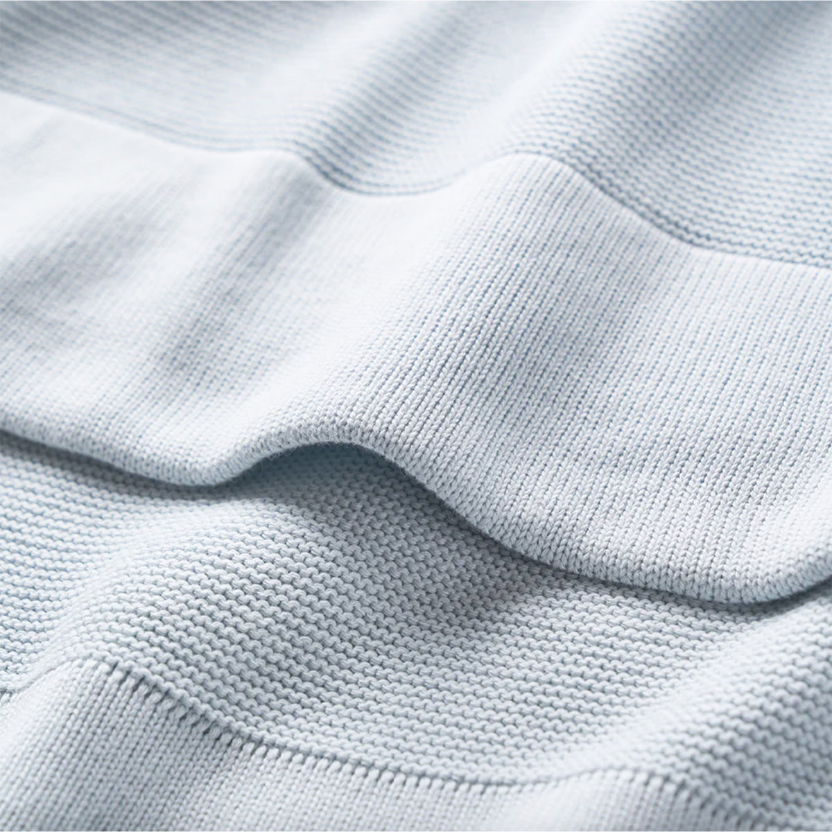 Pale Blue Knit Blanket