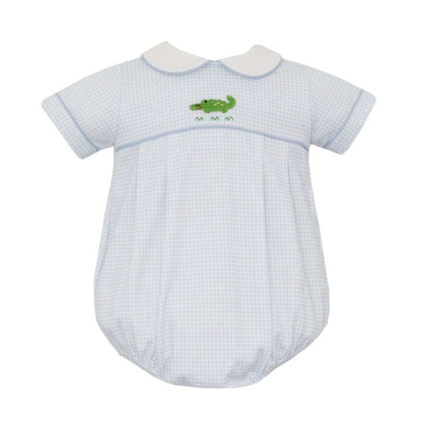 Blue Gingham Bubble With Alligator