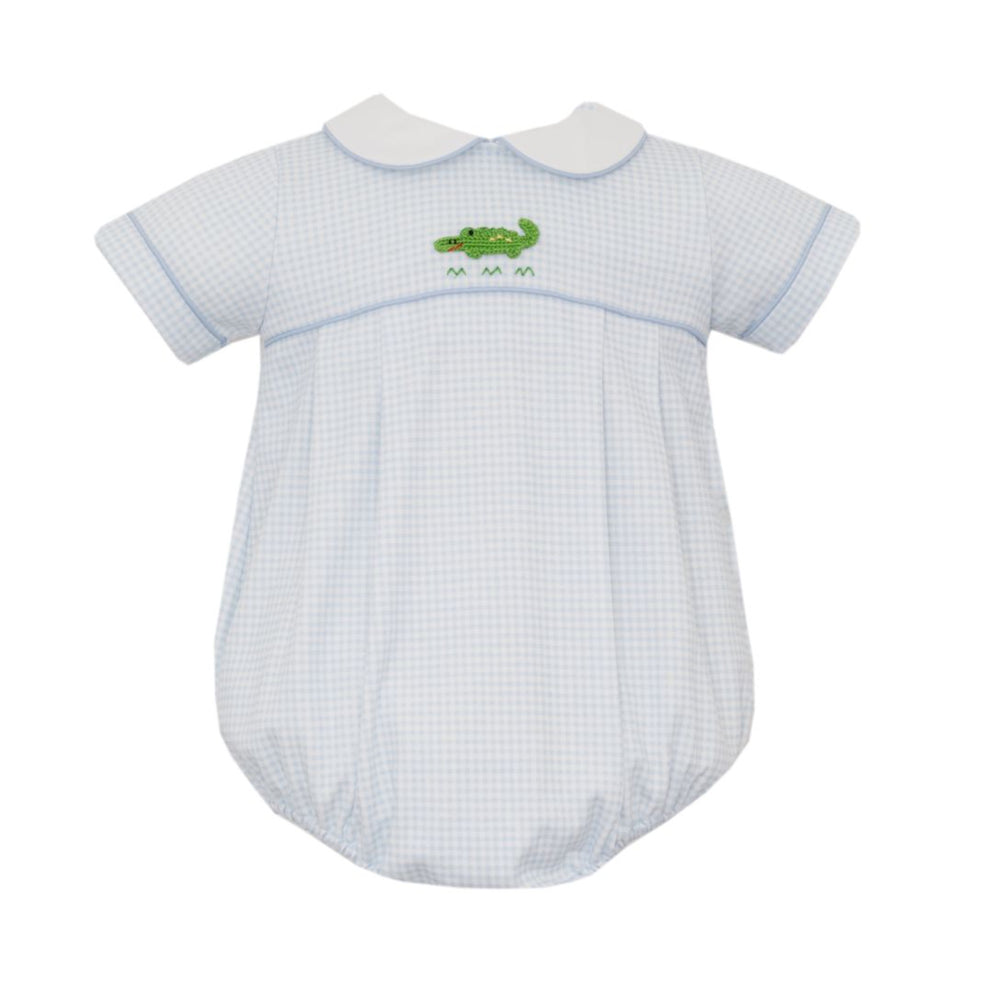 Blue Gingham Bubble With Alligator