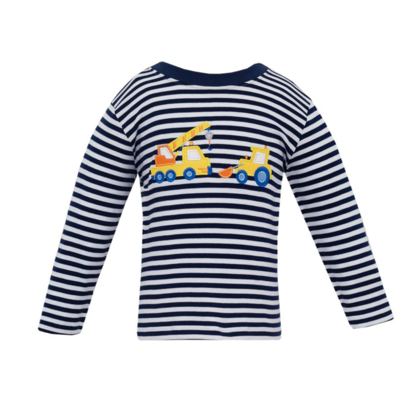 Striped Navy Construction T-Shirt
