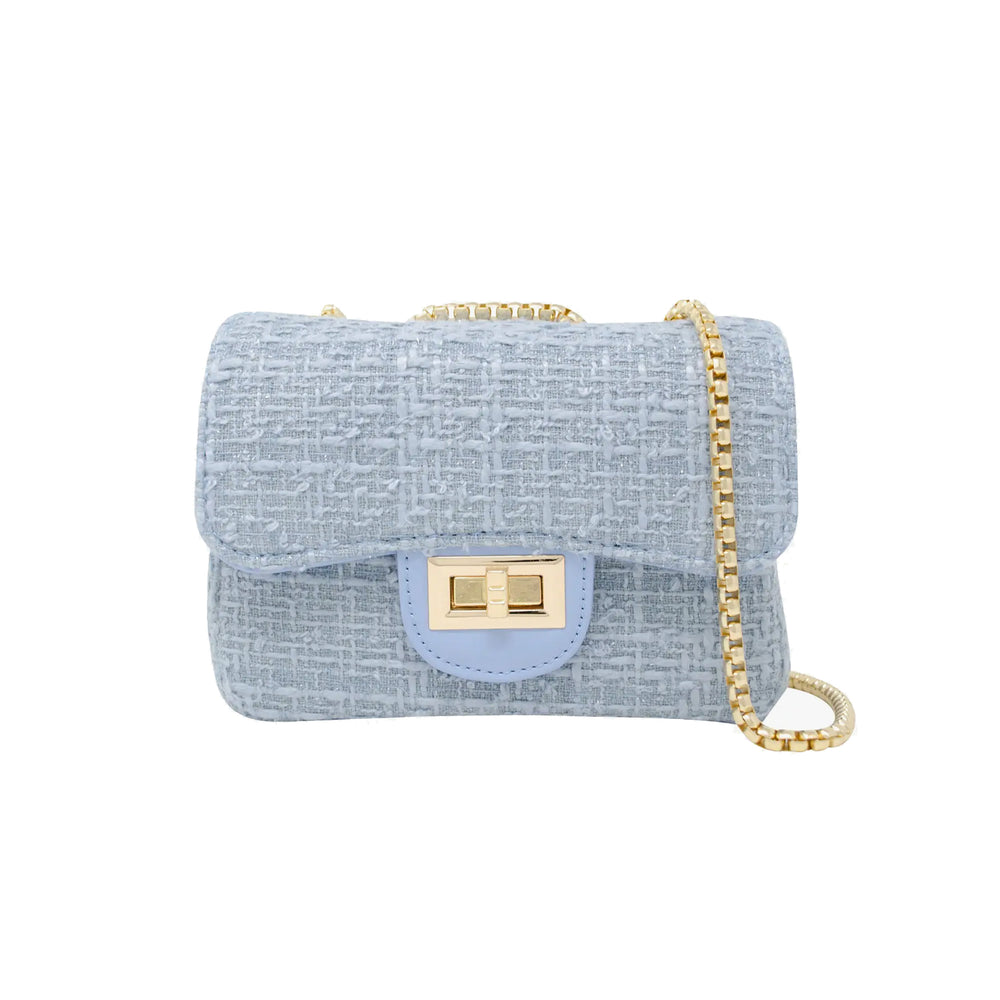 Classic Tweed Handbag in French Blue