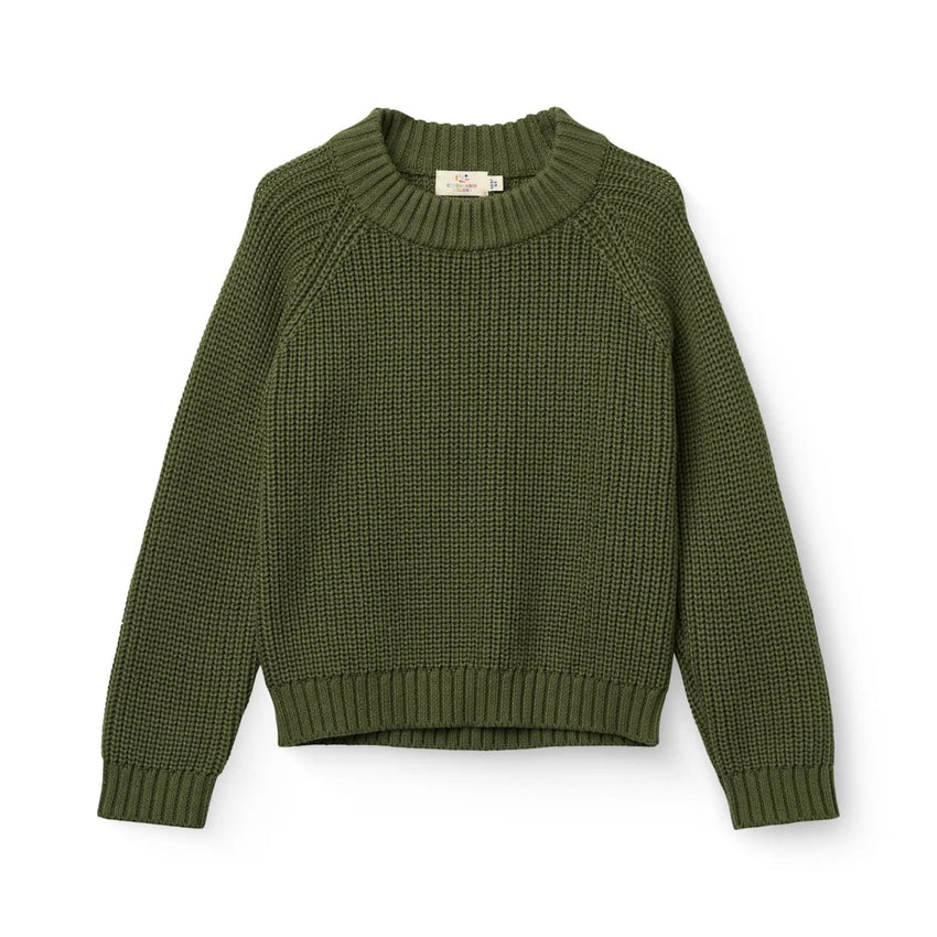 Dark Green Ribbed Sweater