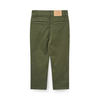 Dark Green Silky Twill Chinos