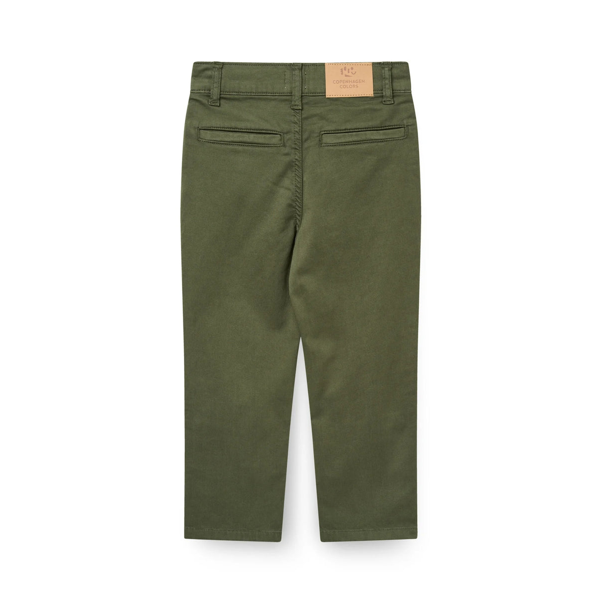 Dark Green Silky Twill Chinos