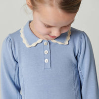 Endless Blue Knit Peplum Dress