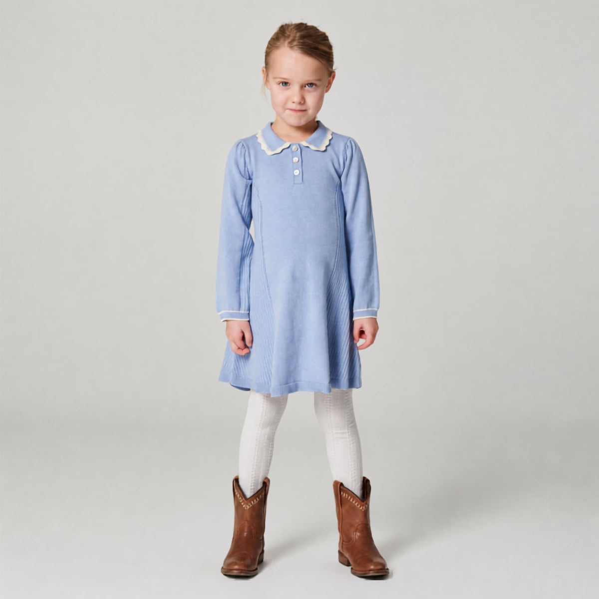 Endless Blue Knit Peplum Dress