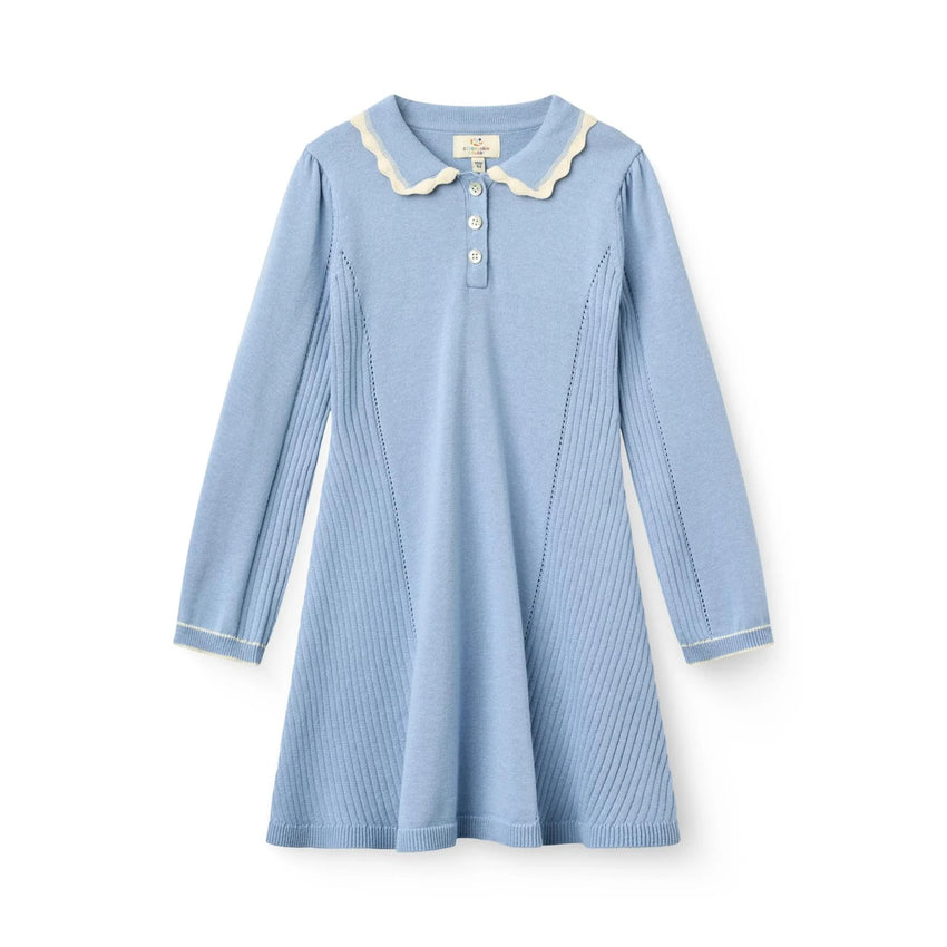 Endless Blue Knit Peplum Dress