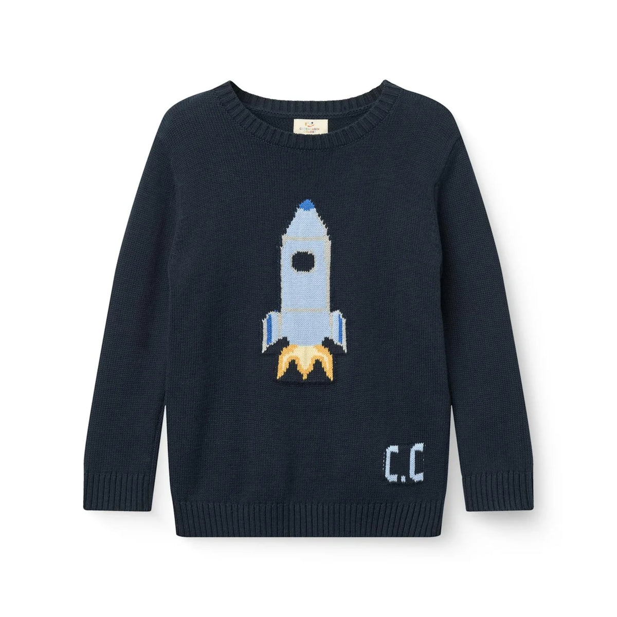 Navy Rocket Intarsia Sweater