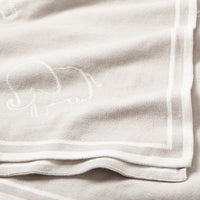 Elephant Jacquard Cotton Knit Blanket