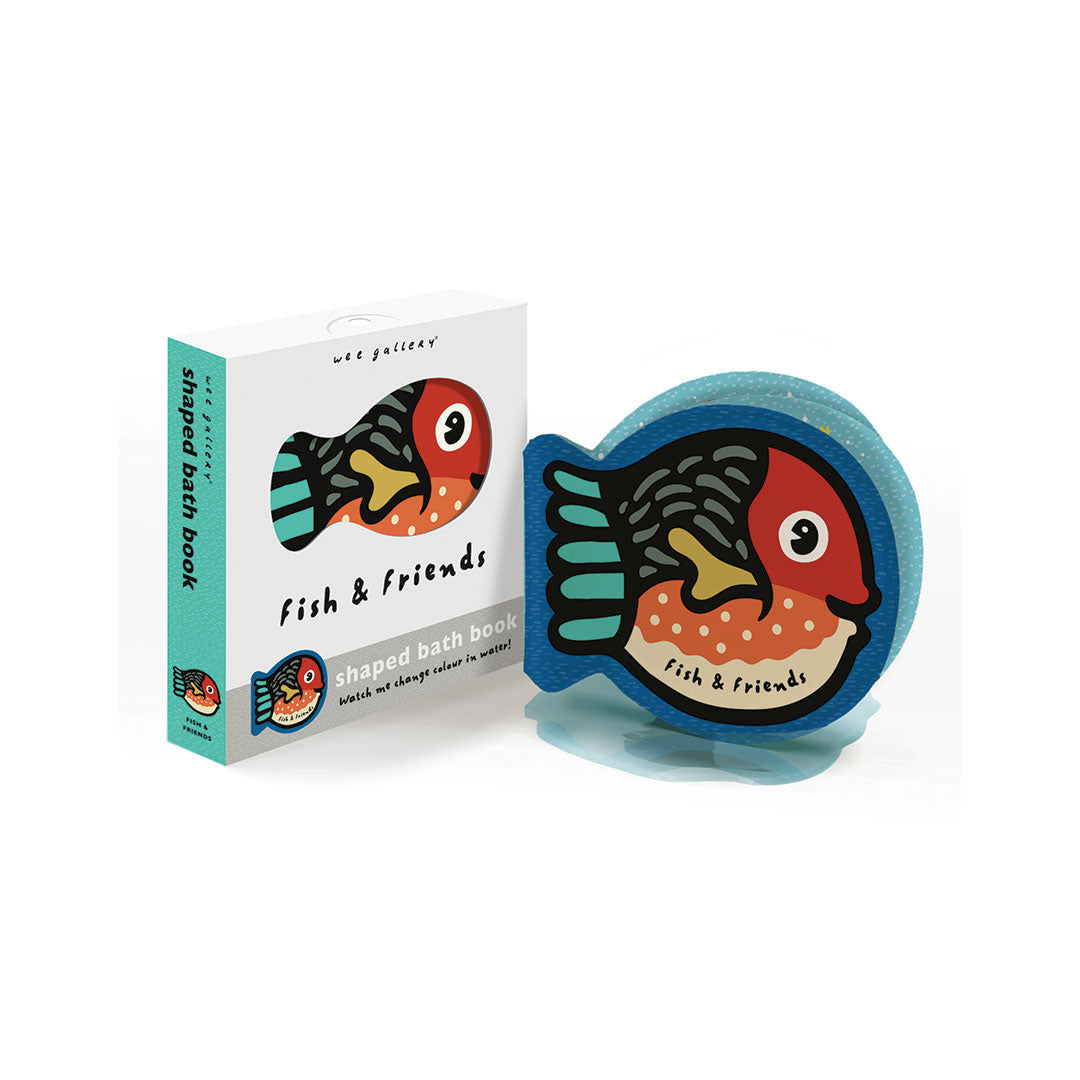 Bath book in shape of a fish with packaging 