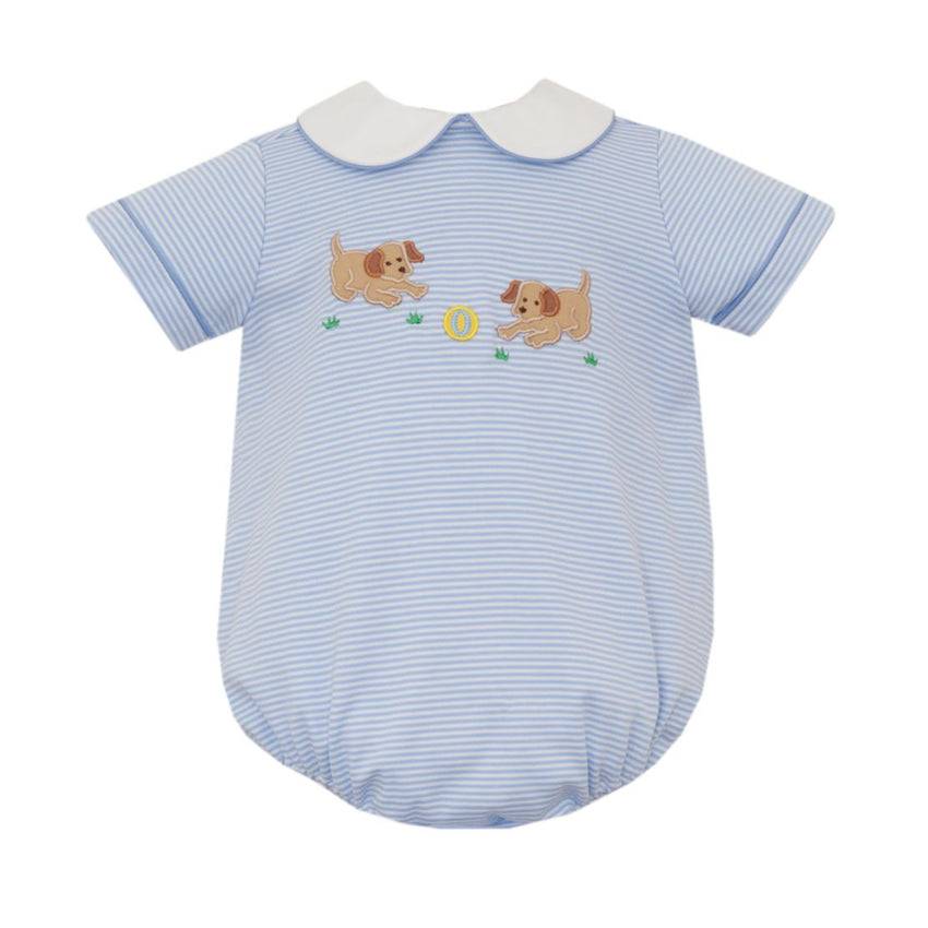 Blue Striped Garden Puppies Bubble