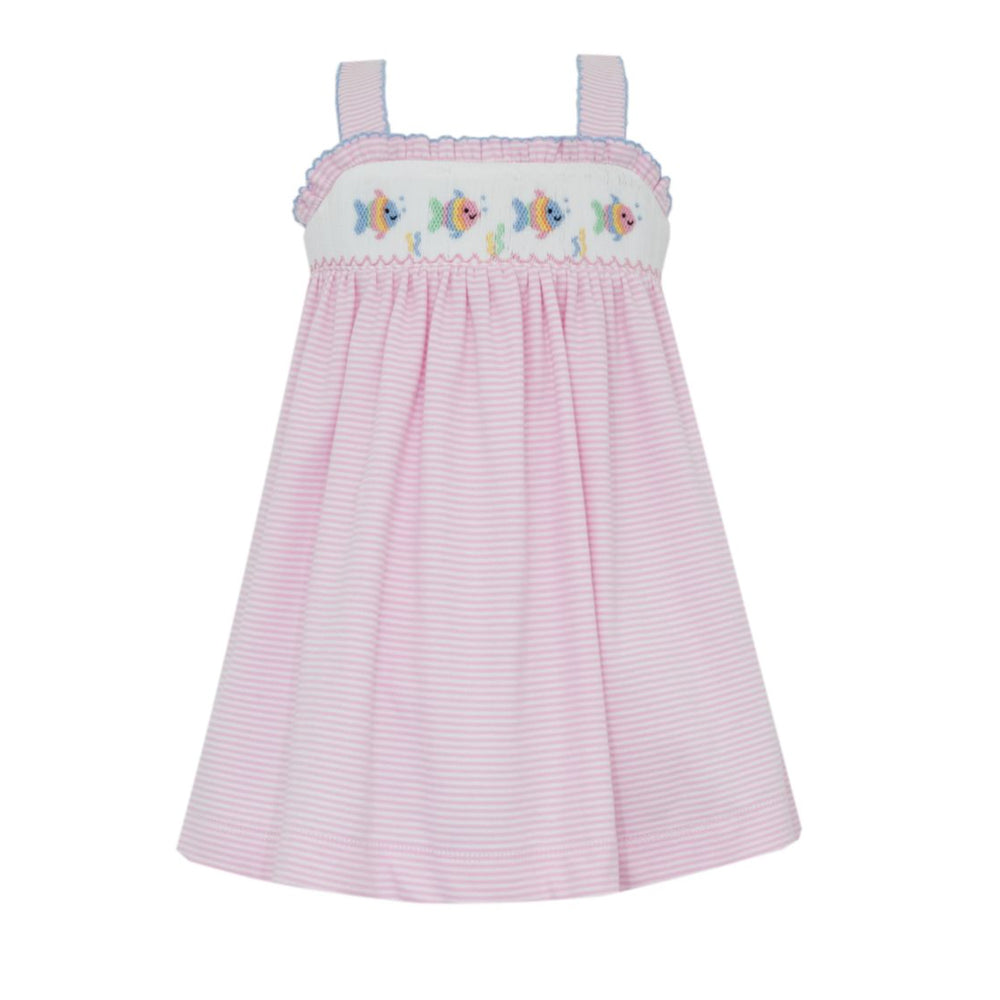 Pink Stripe Sundress with Fish