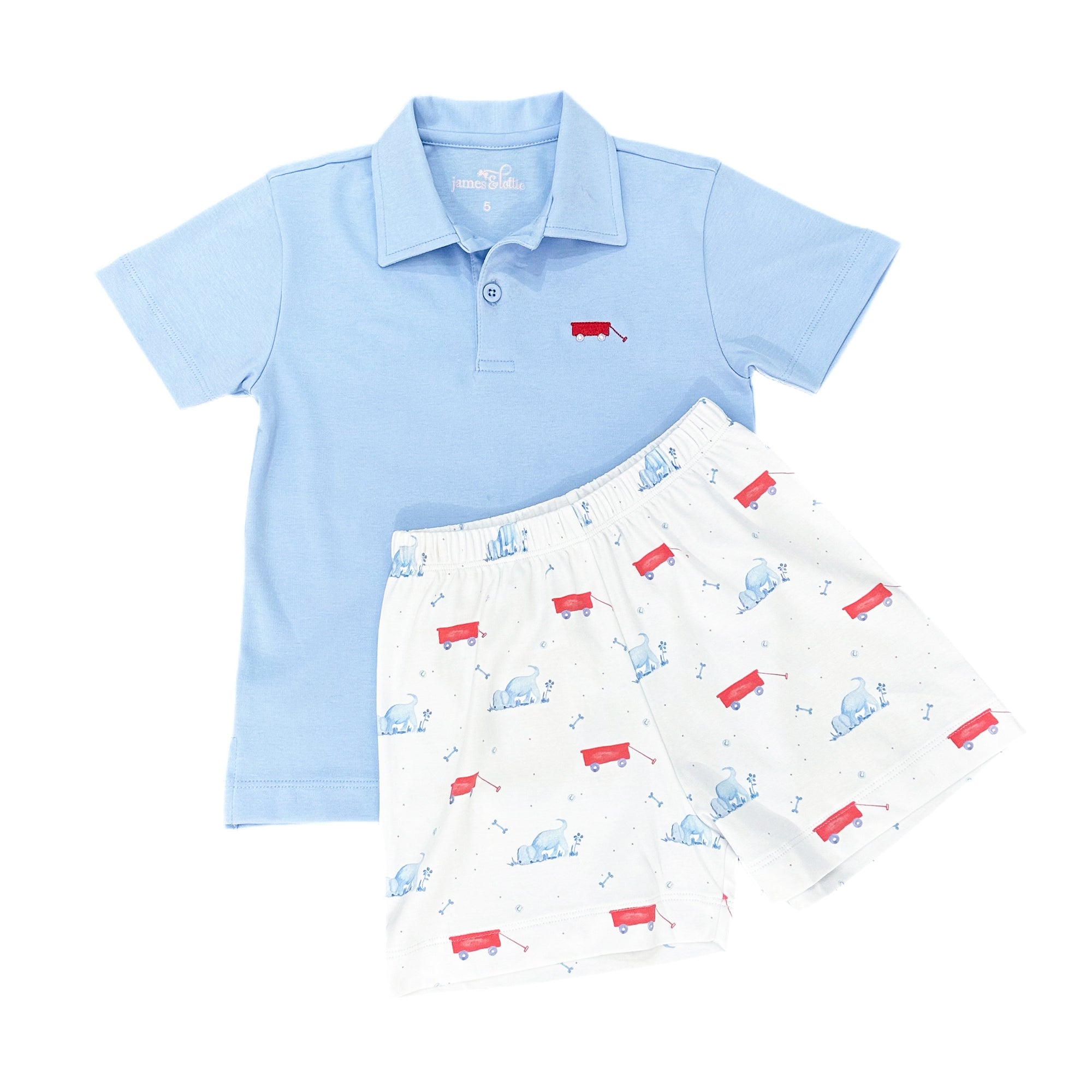 Blue Polo Wagon Puppy Dog Tails
