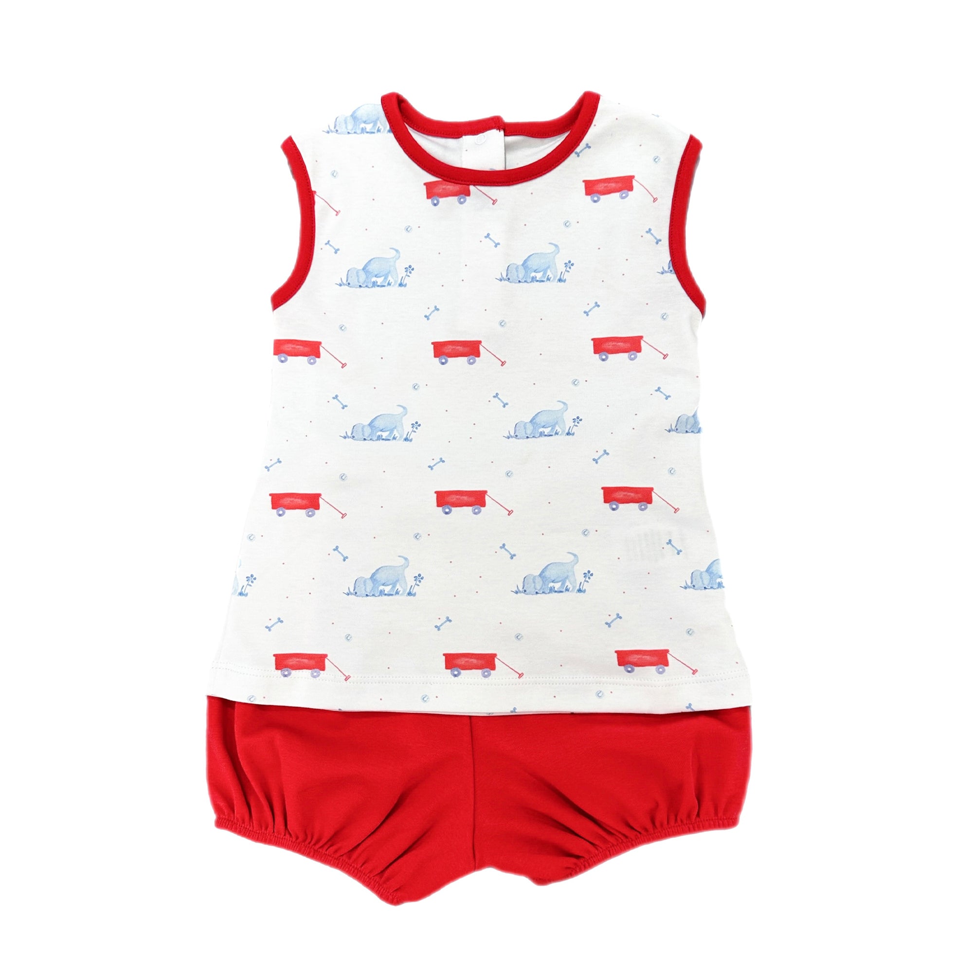 Rory Knit Banded Short Set Puppy Dog Tails