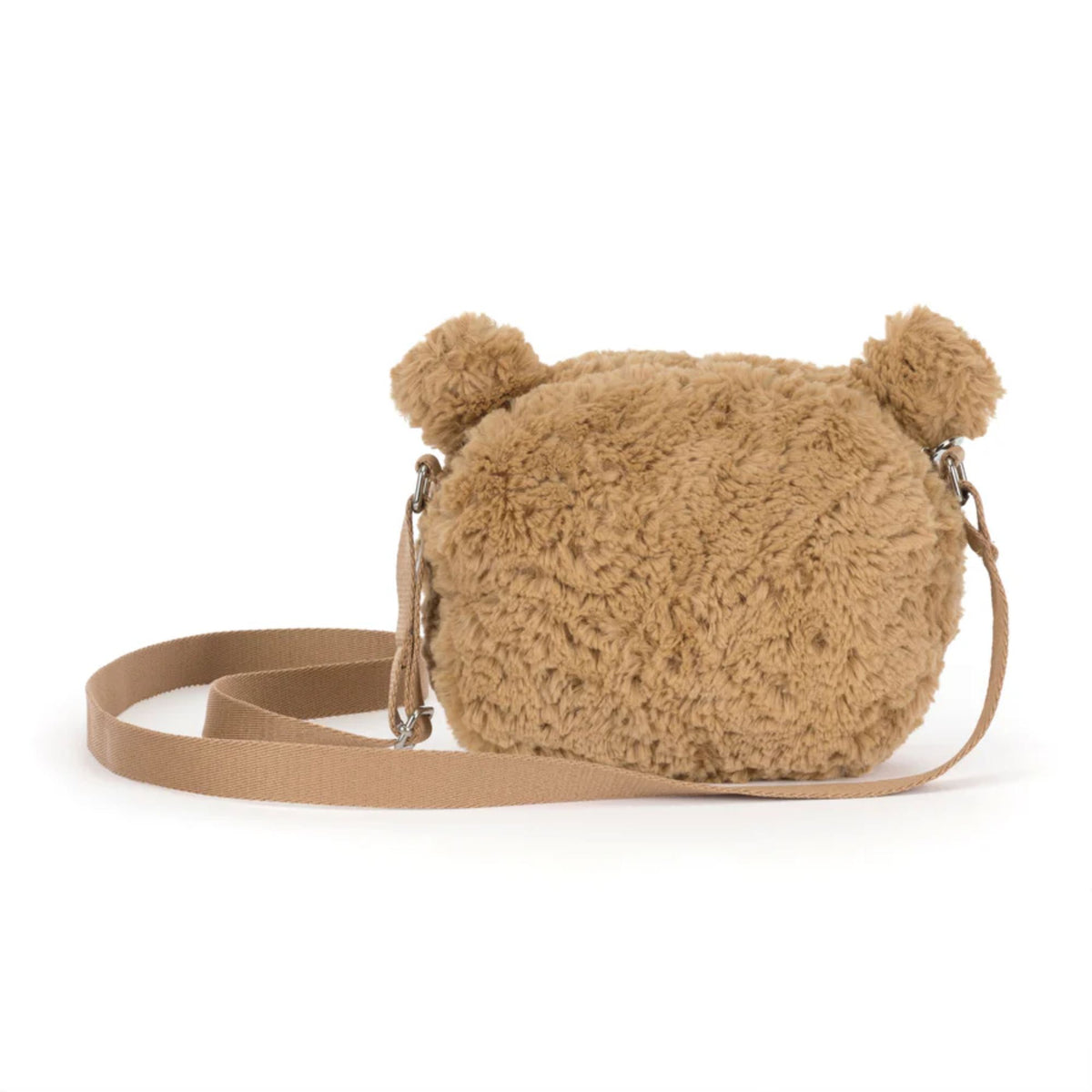 brown bear shoulder bag on a white background