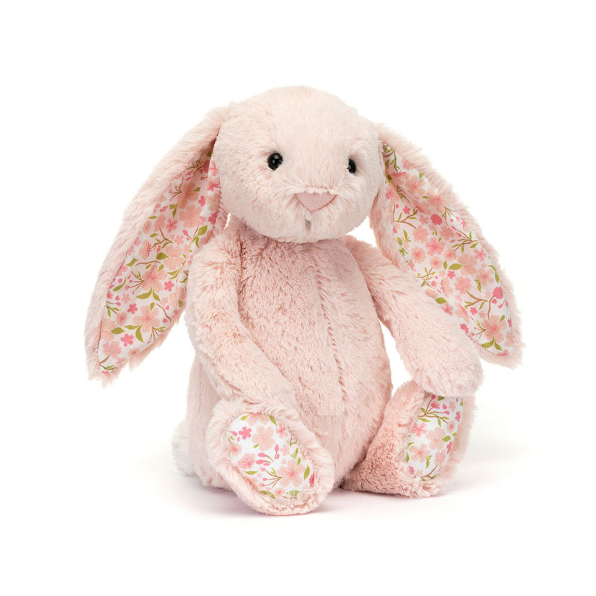 floral and pink stuffed animal bunny plush 