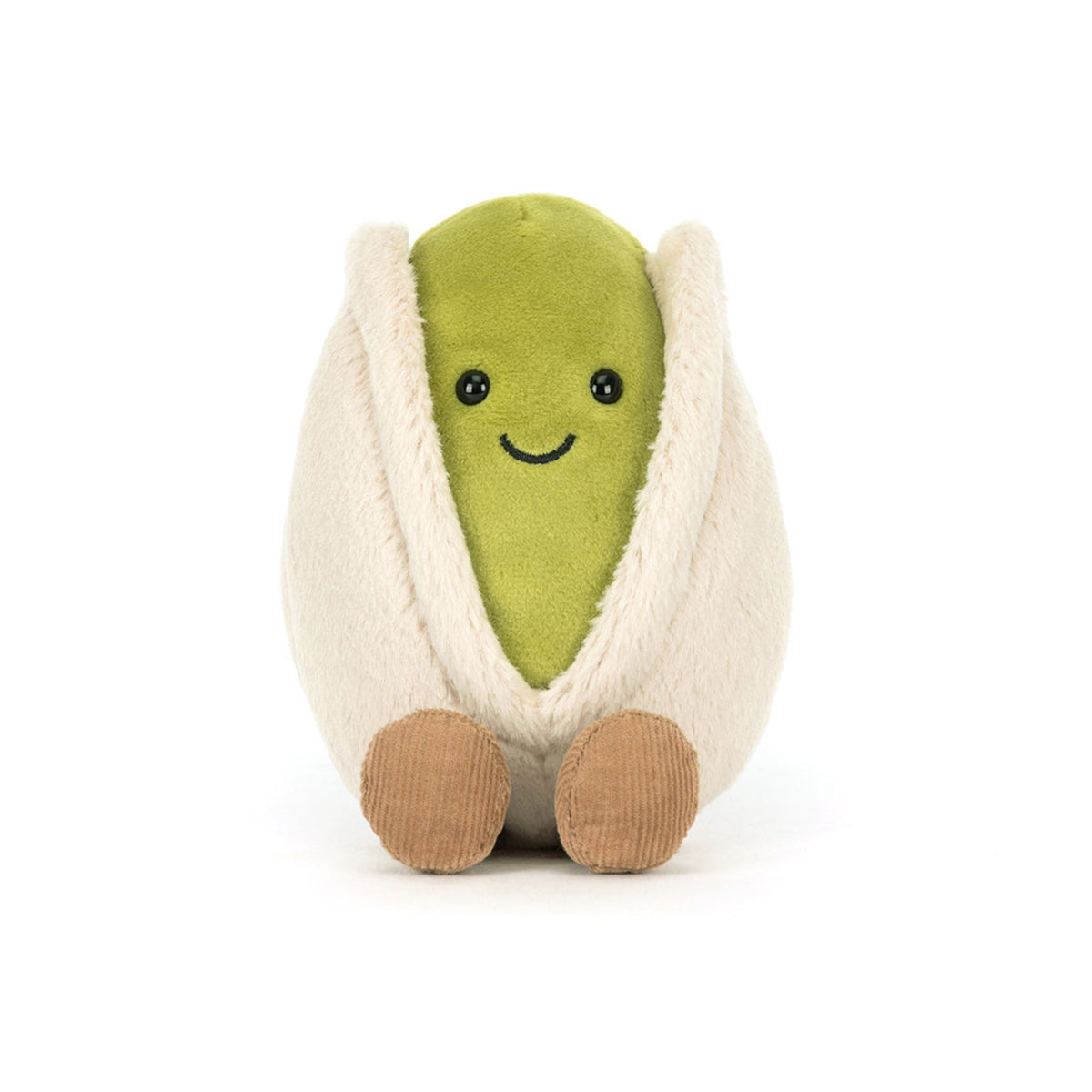 Plush pistachio toy in its shell 