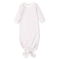 Stripe Knotted Sack in Lilac
