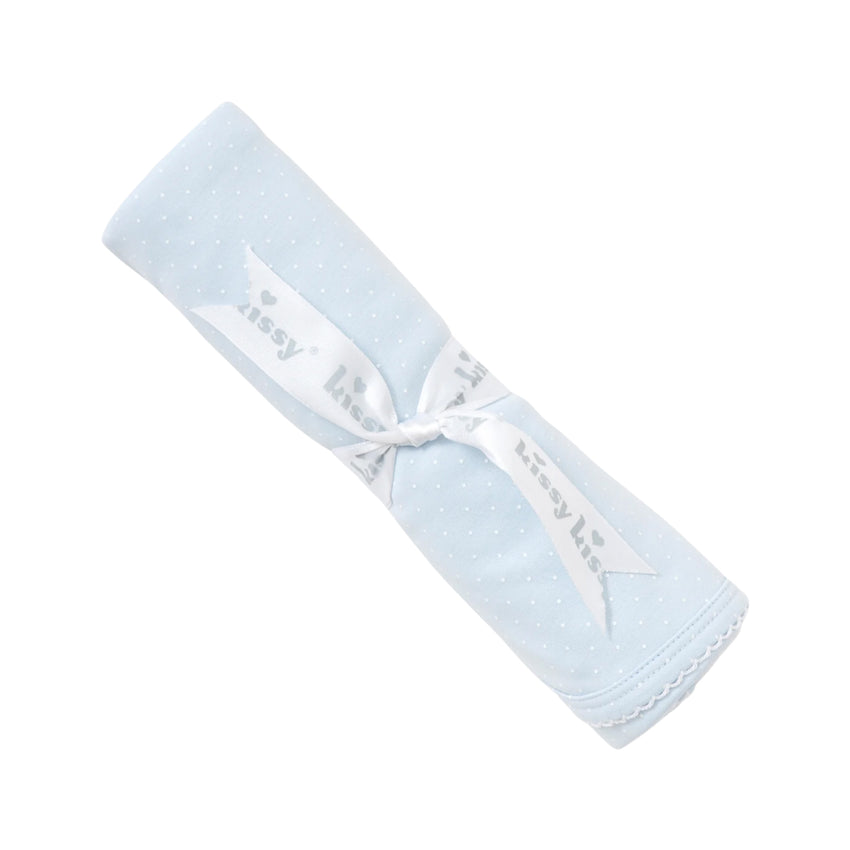 Light Blue with White Dots Blanket