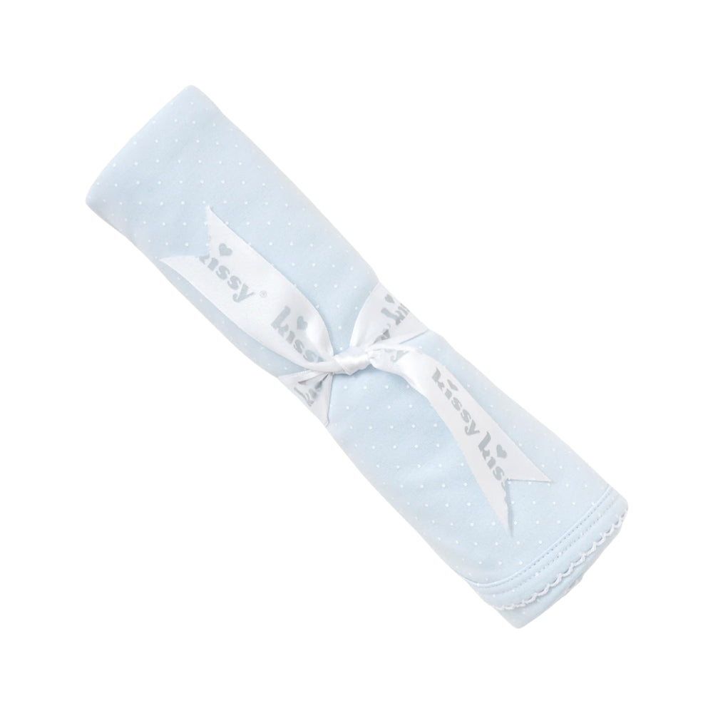 Light Blue with White Dots Blanket