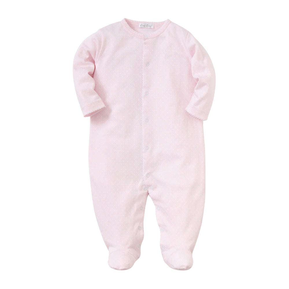 Pink with White Dots Footie