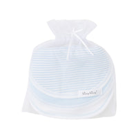 Set of 3 Bibs in Light Blue Stripe