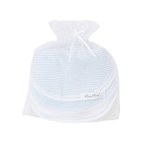 Set of 3 Bibs in Light Blue Stripe