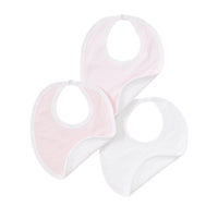 Set of 3 Bibs in Pink Stripe