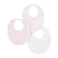 Set of 3 Bibs in Pink Stripe