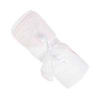 Pink with White Dots Towel with Mitt