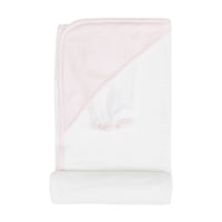Pink with White Dots Towel with Mitt