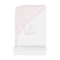 Pink with White Dots Towel with Mitt