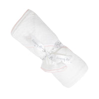 White with Pink Dots Towel with Mitt