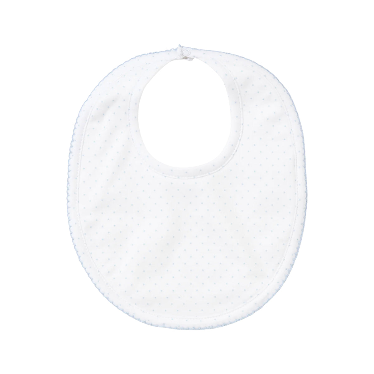 White with Light Blue Dots Bib