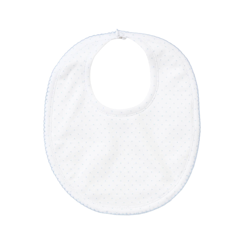White with Light Blue Dots Bib