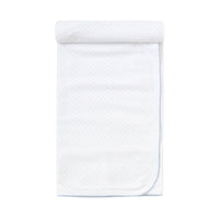 White with Light Blue Dots Blanket