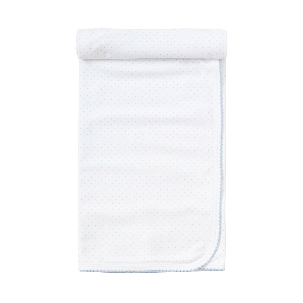 White with Light Blue Dots Blanket