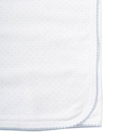 White with Light Blue Dots Blanket