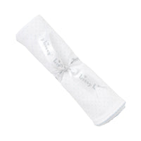 White with Light Blue Dots Blanket