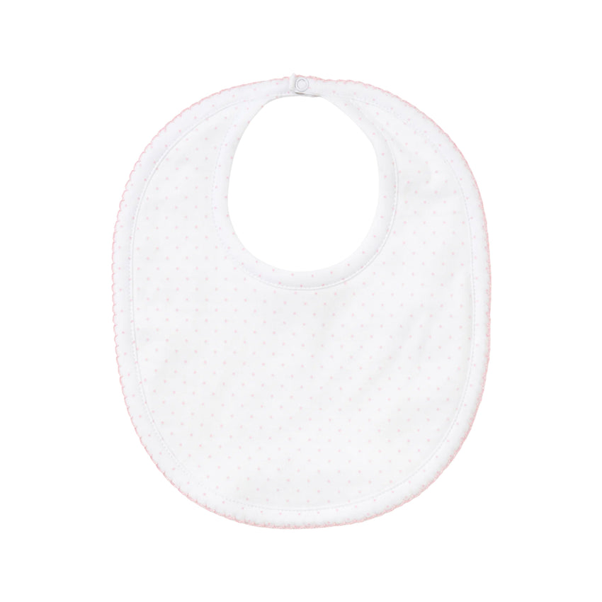 White with Pink Dots Bib