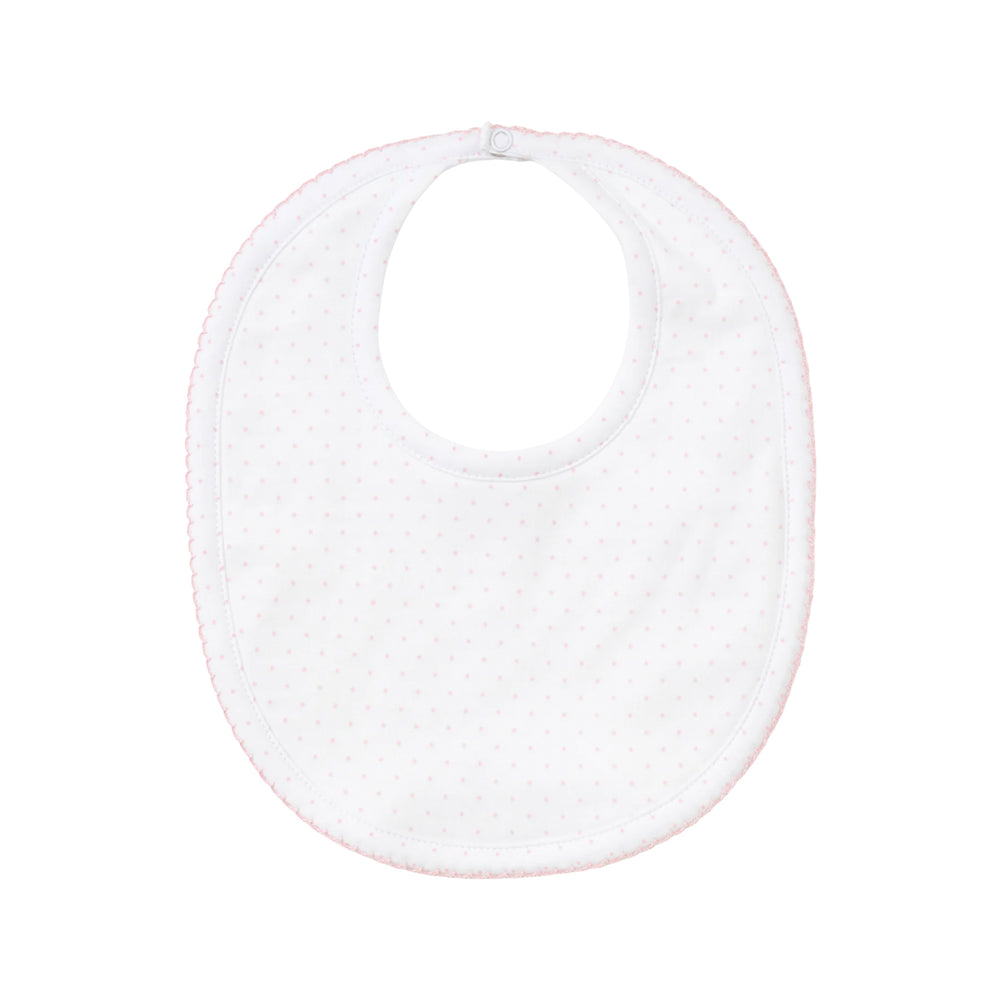 White with Pink Dots Bib